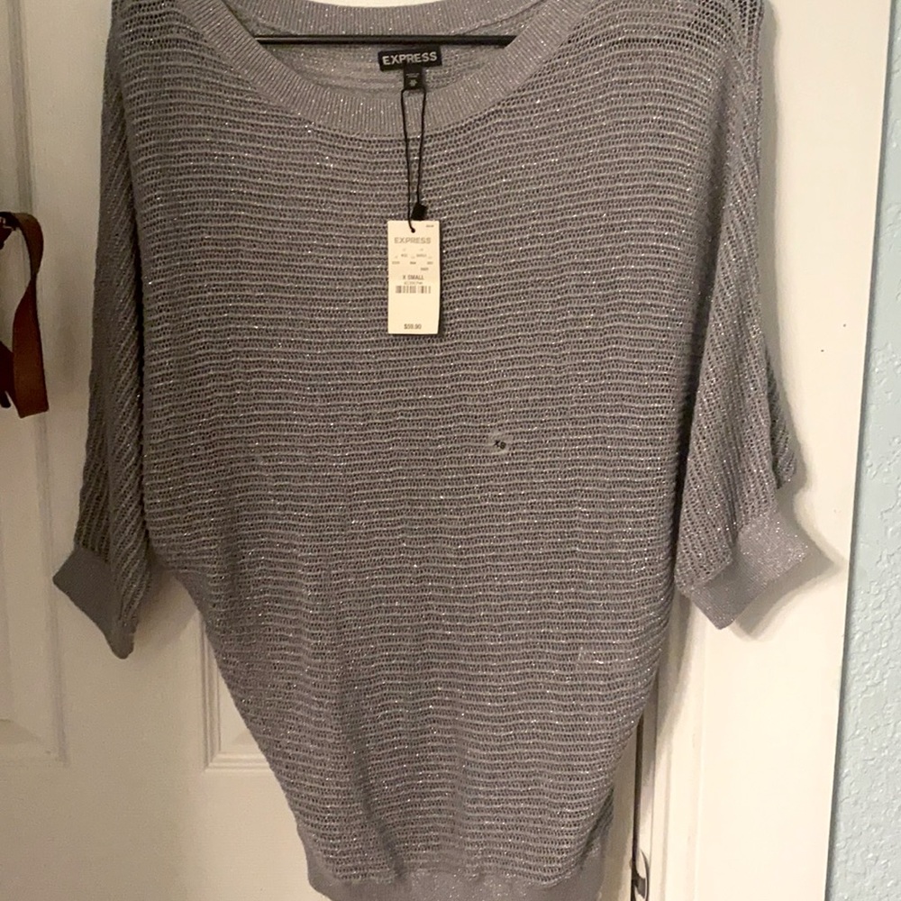 *3/$20* Express gray sparkly shirt